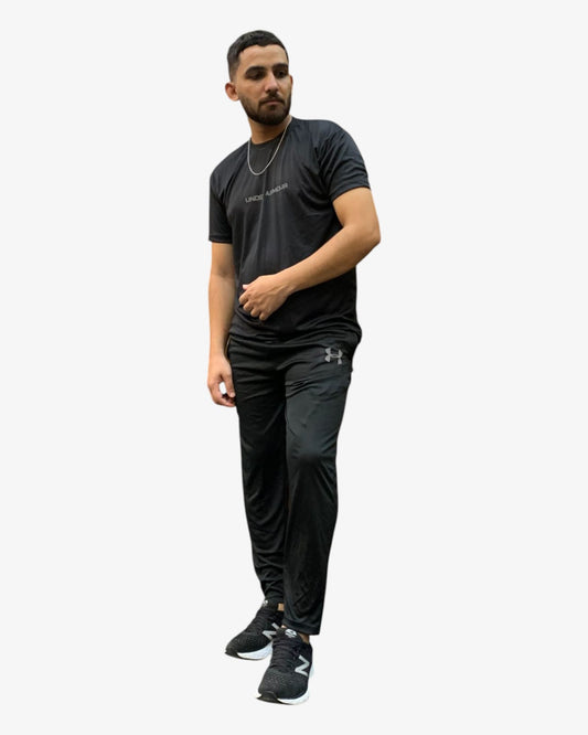 Men's U-A Black Tracksuit – Athletic Fit
