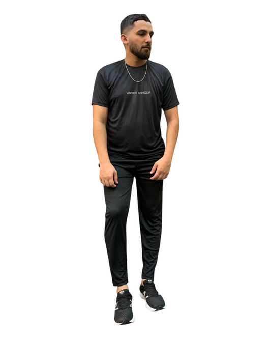 Men's U-A Black Tracksuit – Athletic Fit