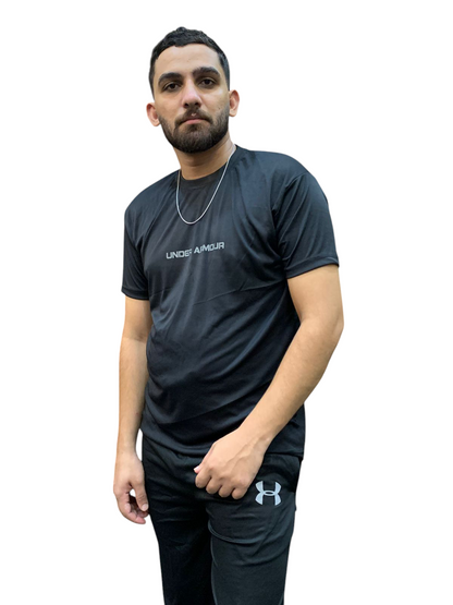 Men's U-A Black Tracksuit – Athletic Fit