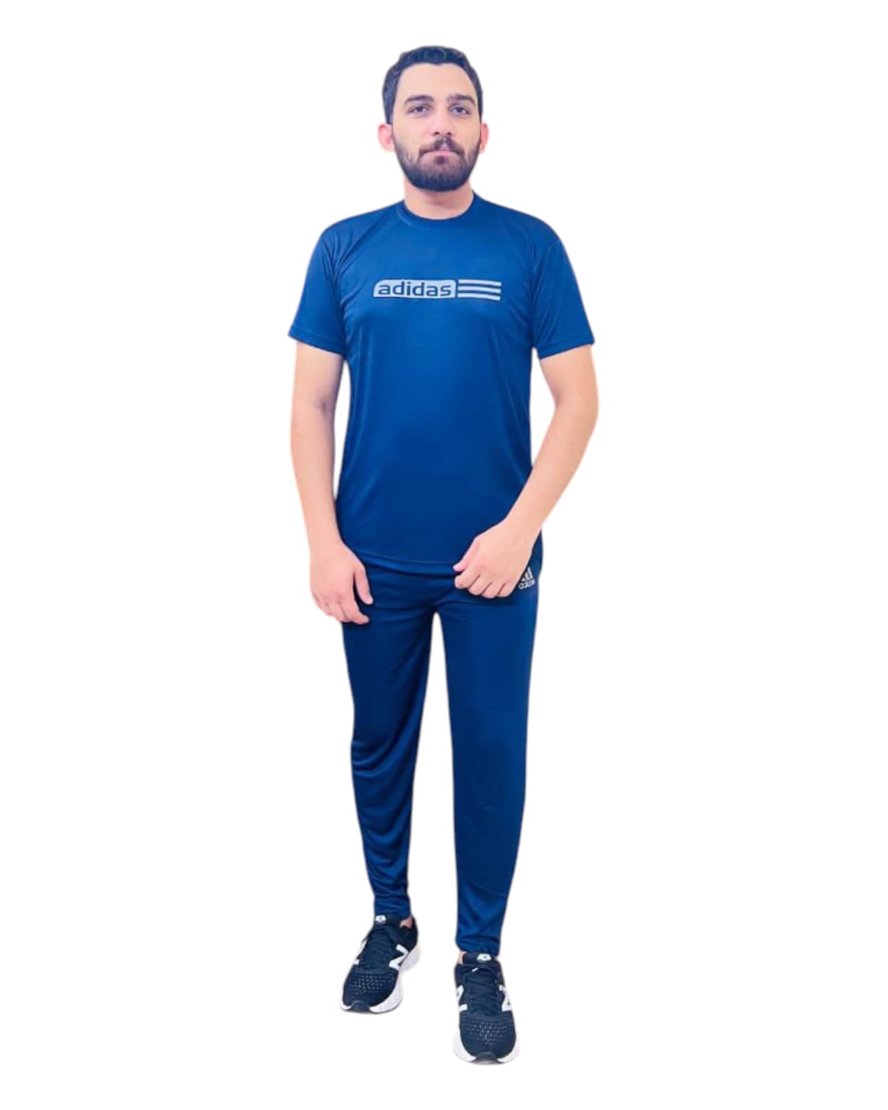 Adi Men's Navy Blue Tracksuit Summer