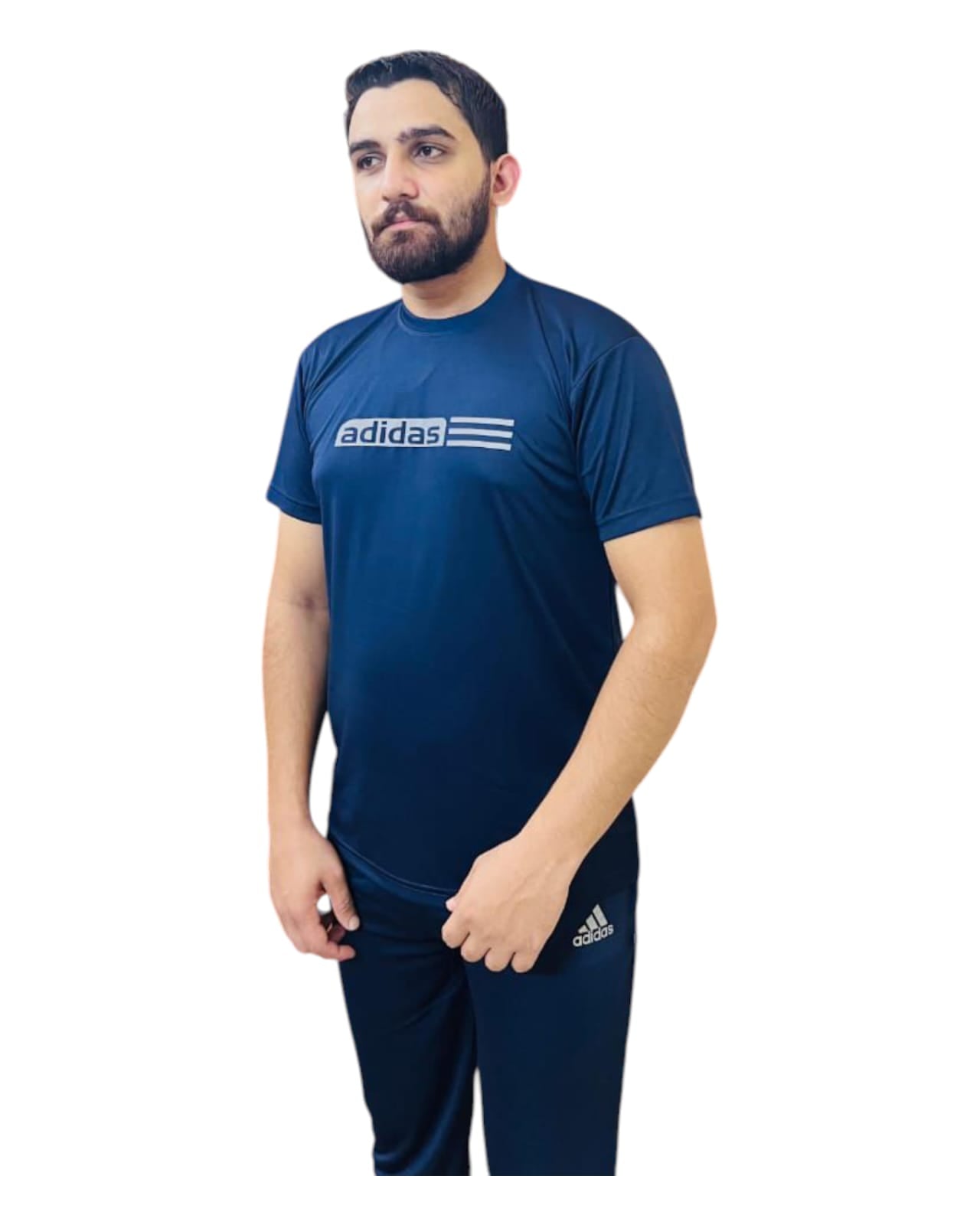 Adi Men's Navy Blue Tracksuit Summer